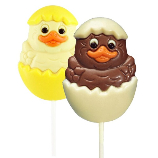 [13030088] SAMANTHA CHICK LOLLIPOPS ASSORTED 15.7CM 24X35GR
