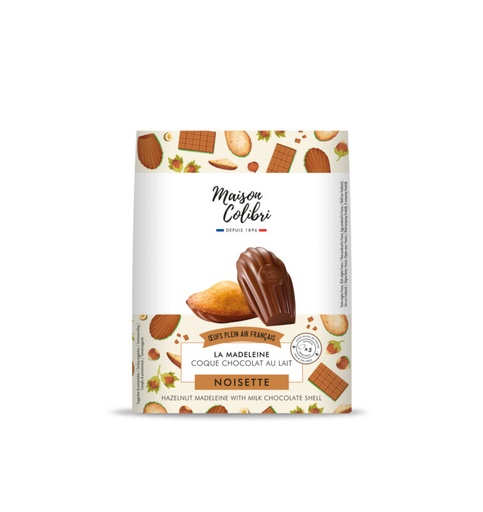 [11010431] COLIBRI MADELEINE NOISETTE COQUE CHOCOLAT LAIT 150GR 7X150GR