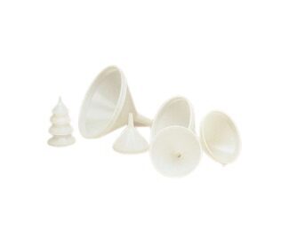 [55071169] WIT PLASTIEK TRECHTER DIAM 22CM H 23CM=STUK