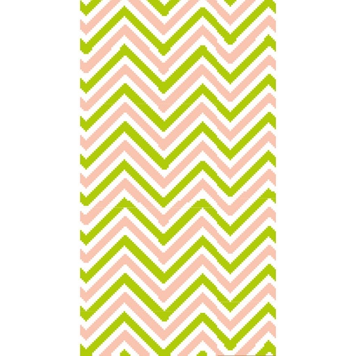 [08053911] 46687 ZIGZAG TRANSFER SHEET GREEN/PINK 40X30CM 30 PCES ***ON/ORDER***