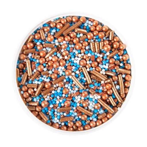 [08054568] 1061214 BLAUW/BRONZEN SUIKER DECORATIEMIX 500G
