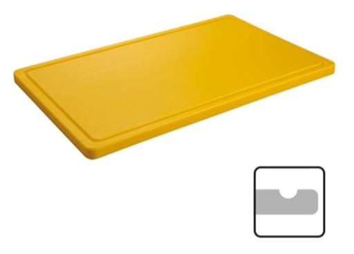[50706124] CATERCHEF YELLOW POLY BOARD 40X25X2CM WITH GRID