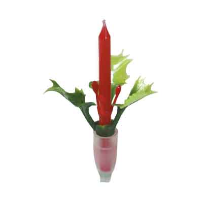 [15099822] 1059822 BOUGIE+FEUILLE DE HOUXVERT 144PCES ***S/CDE***