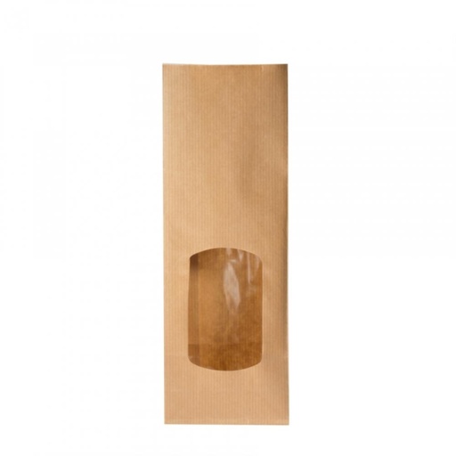 [43407151] SACHET KRAFT AVEC FENETRE 90 X 50 X 215MM100PCES