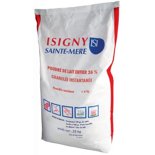 [05100741] ISIGNY LAIT EN POUDRE 26% MG INSTANT ENTIER 25KG