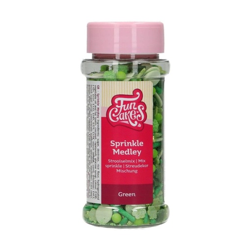 [08053716] FUNCAKES MIX GREEN CHRISTMAS SUGAR DECORATIONS 60GR