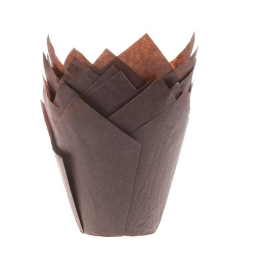 [70407336] HOM TULIPCUP MUFFIN BROWN DIAM 5CM 36 PCES