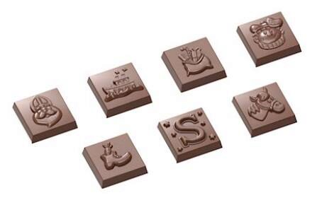 [70409531] CARAQUE ST NICOLAS CHOCOLATE MOLD CW1688 3X7 -- 7GR *275X135MM