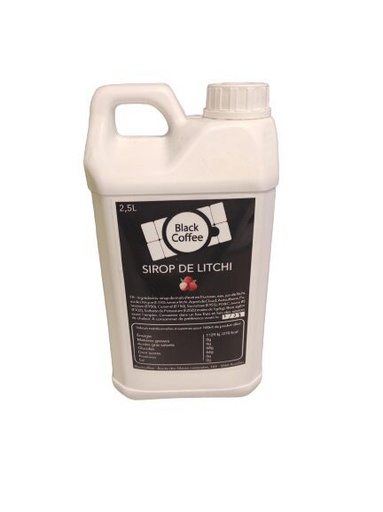 [25101220] BLACK COFFEE SYRUP LYCHEE FLAVOUR 2.5L CAN