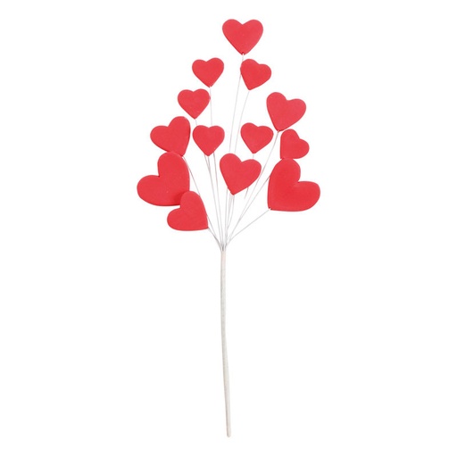 [08074115] 1011104 ASSORTMENT OF SUGAR HEARTS ON PICK 18PCS ***ON ORDER***