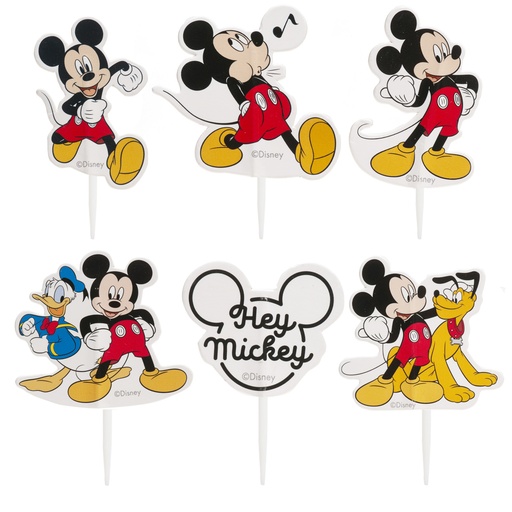 [08041974] MICKEY CAKE TOPPERS 6 ASSORTIMENTEN 16 STUKS