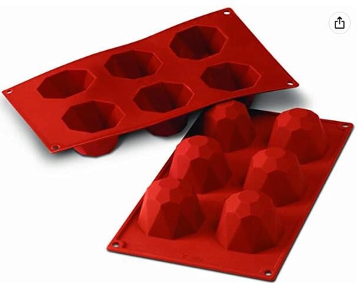 [57663831] SILIKOMART SF049 VORM 6 GROTE DIAMANTEN Ø68 H45MM 92ML ML ANTI-AANBAK GN1/3 -50° TOT 250°