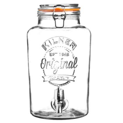 [60251073] KILNER 8L GLAZEN DRANKENDISPENSER MET KRAAN