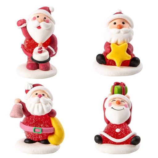 [08082136] 1015323 3D SUGAR SANTA CLAUS ASSORTMENT 40 PIECES = BOX****S/CD***