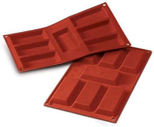 [57663833] SILIKOMART SF054 VORM 7 FINANCIERS 95X45 HT 12MM 50ML ANTI-AANBAK GN1/3 -50° TOT 250°