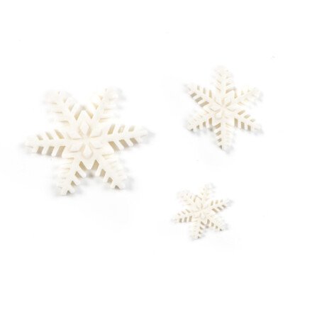 [08054479] 1012530 WITTE SUIKER SNEEUWVLOK Ø 25-40-55MM 89 STUKS ***S/CD***