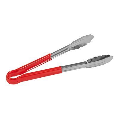 [57660495] OAK LEAF SERVING TONGS 25CM STAINLESS STEEL/RED