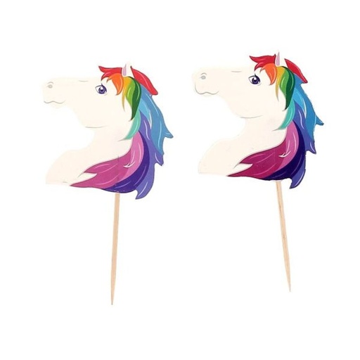 [08075315] 2D UNICORN HEAD ON PIC 5CM 20PCS