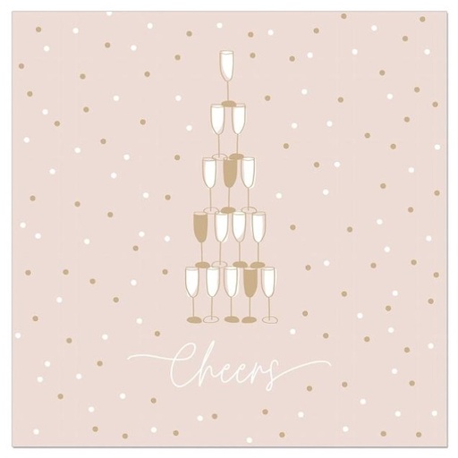 [60700767] ARTEBENE SERVIETTE 33X33CM CHEERS NUDE PAQUET DE 20PCES