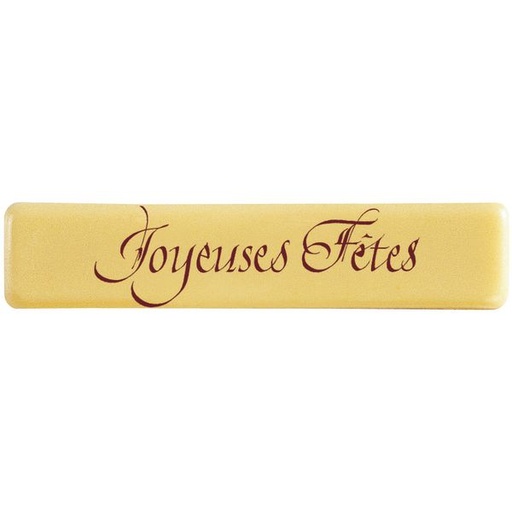 [08056714] 060461 PCB RECTANGLES CB JOYEUSES FÊTES 7X1,5 CM 350PCES ***S/CD***