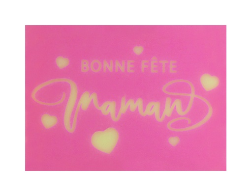 [08058283] 088125 PCB RECHTHOEKEN CB BONNE FÊTE MAMAN 4X2.9CM 120STUKS ***S/CDE***