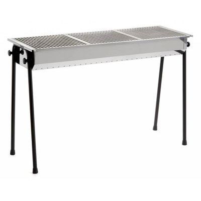 [57660981] HENDI PATIO HOUTSKOOLBARBECUE 77X38XHT76CM2 CHROOM GRILLS 34.5