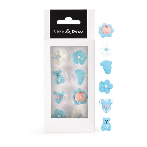 [14030368] 1039311 SUGAR FIGURES BABY BLUE 2.5CM 8 PCES***S/CD***
