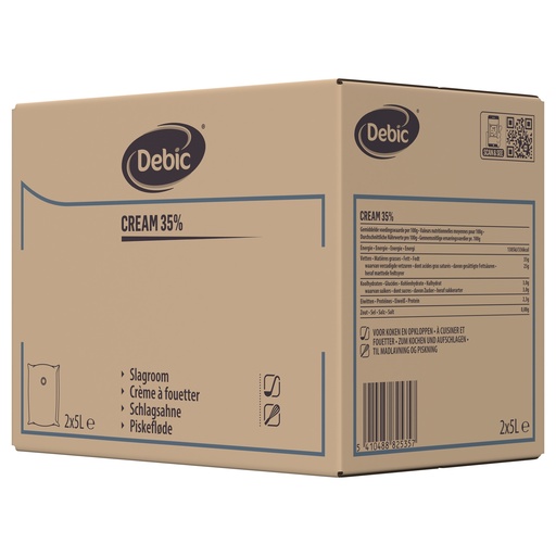 [06020149] DEBIC CREME FRAICHE 35% UHT  5L ***VENDU PAR CARTON DE 2x5L***