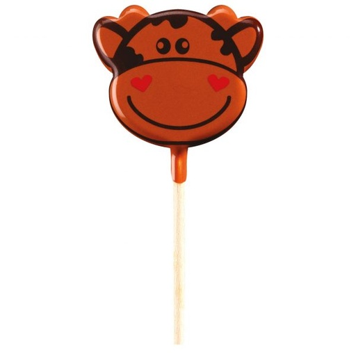 [08057076] 061245 PCB BLISTERS COW LOLLIPOPS FOR 45 PRINTS H. 5 CM AND STICKS 9PCS ***S/CD***