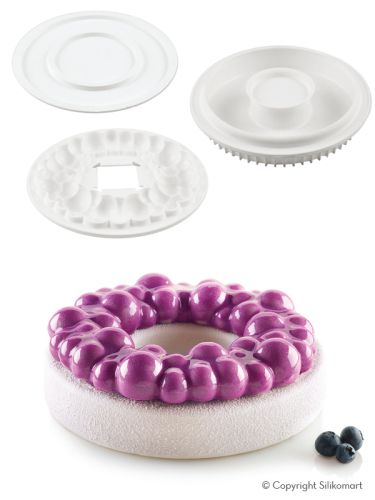 [51657244] SILIKOMART KIT BUBBLE CROWN MOLD Ø 180MM H 34MMVOL 1000ML TORTAFLEX