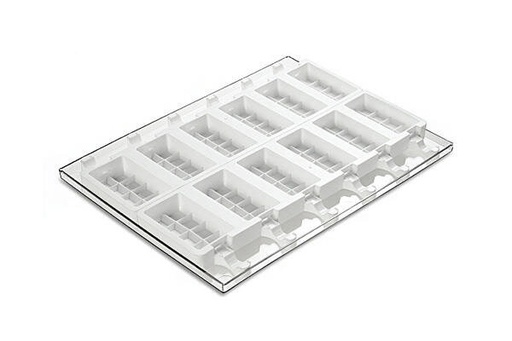 [70408620] SILIKOMART GEL02 MOULE 12 FRISCOS TABLETTES CHOCOLAT  90ML + 50 BATONS