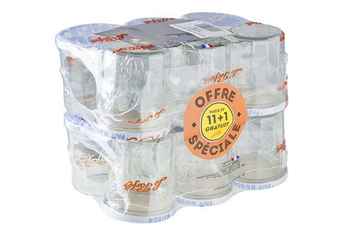 [56000141] LE PARFAIT SET 12 POTS A CONFITURE 324 ML A/COUV