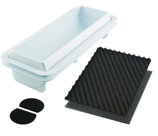 [51300074] SILIKOMART KIT SPIRAALROL 1100 - KUNSTSTOF STEUN 250X80 H67MM + 2 MATTEN