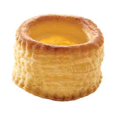 [04030348] PIDY PUFF PASTRY VOL-AU-VENT SHELLS  Ø8CM BEURRE BUTTER FIXED LID 4PCES
