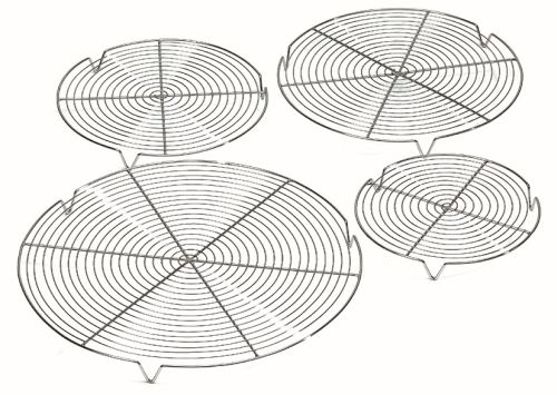 [50512201] RONDE SCHROMEN ROOSTER VOOR TAARTEN 20CM MET HOUDER=STUK