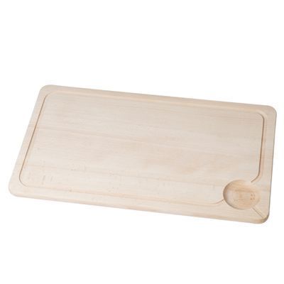 [57659380] BEECH WOODEN BOARD 45X26X1.5CM WITH GUTTER - 40PV3