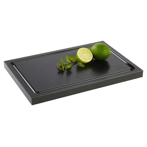 [57657793] APS ZWARTE POLYPLAAT 30X20XHT2CM HOGE DICHTHEID MET GOOT