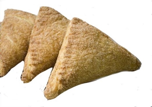 [02030349] PANISTAR 107 CHERRY CORNER PUFF PASTRY RAW BUTTER 80X130 GR
