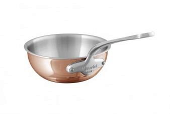 [60252049] MAUVIEL M'6S BOLLE SAUTEERPAN 16CM KOPER/ROESTVRIJ NIET INDUCTIE Z/DEKSEL