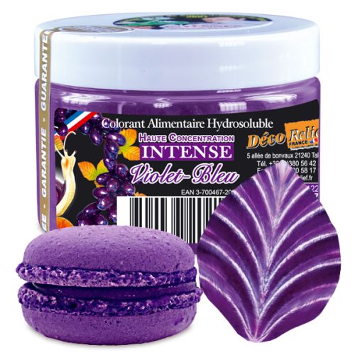 [07053012] INTENS VIOLETBLAUW WATEROPLOSBARE KLEURSTOF E151-E122 - INT91 50GR