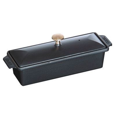[57659918] STAUB TERRINE 30X11 MET ZWART DEKSEL
