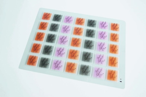 [08057400] 065279 PCB SQUARE BLISTERS HAPPY BIRTHDAY 3 DESIGNS 70 EMP 4.5 CM 2PCS ***S/CD***