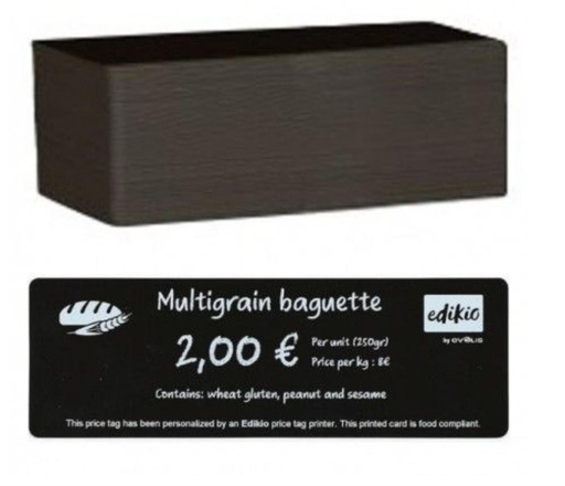 [57665015] EDIKIO LONG MATTE BLACK PVC CARDS - 150X50MM0.50MM -- 5X100 PCES FOR ACCESS/FLEX/DUPLEX