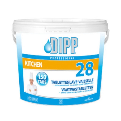 [20020149] DIPP 28 DISHWASHER TABLETS 3KG 150 TABLETS