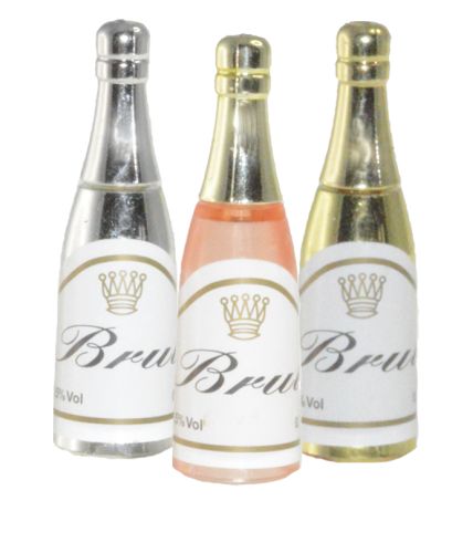 [15099759] 55MM COLOURED CHAMPAGNE BOTTLE BTE72PC