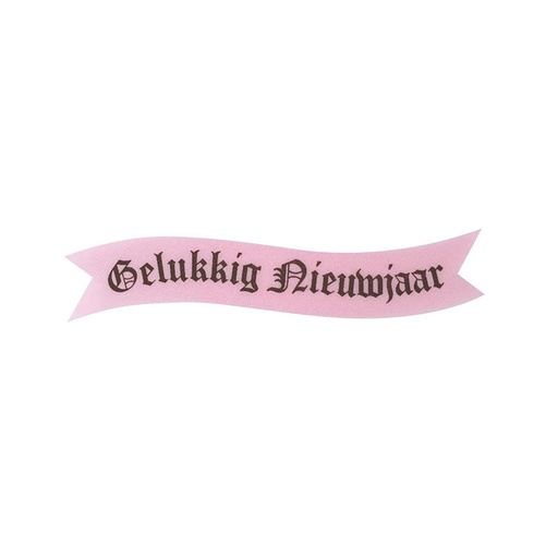 [08030477]  1058954 GELUKKIG NIEUWJAAR BANNER 15.5 X 2.2 CM 24PCS ***S/CDE***