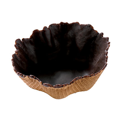 [04030215] PIDY COUPE TULIPE GAUFREE CHOCOLAT Ø10.5CM H3.5CM 12 PCES