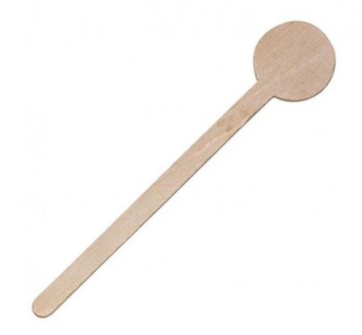 [25101114] 210STIRBOIS10 WOODEN SPATULA STIRRER 10 CM ROUND END 500PCS