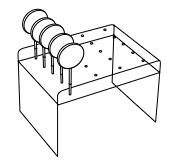 [60700709] 004560 PCB PRÉSENTOIR À SUCETTES POUR 20 PCES 25X18 CM H. 16,5 CM ***s/cd***