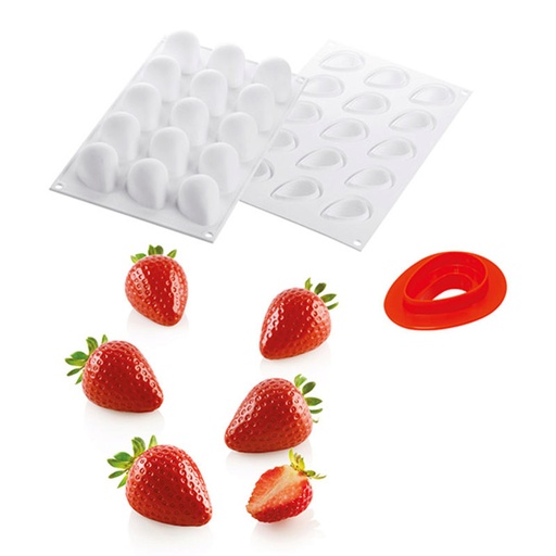 [51657450] MOULE SILIKOMART FRAGOLA 30 48 X 37MM H 33MM  VOL 30ML